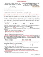 Đề thi thử đại học năm 2014 môn Vật lý trường chuyên Lý Tự Trọng, TP Cần Thơ