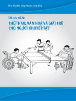 thể thao, văn hoá và giải trí cho người khuyết tật tài liệu số 20