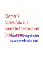 Lesson 2 Working with data in a connected environment