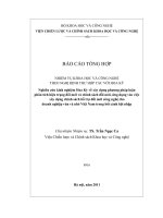 Nghiên cứu kinh nghiệm hoa kỳ , ứng dụng vào việc xây dựng chính sách hỗ trợ đổi mới công nghệ cho doanh nghiệp vừa và nhỏ việt nam