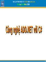 công nghệ ado.net cới c# - xử lý các đối tượng lưu trữ thông tin với số lượng lớn