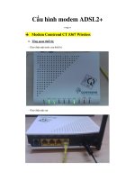 Cấu hình modem ADSL