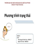 Tiểu luận hóa học: Phương tình trạng thái
