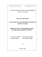 Nghiên cứu chế tạo và thử nghiệm ứng dụng linh kiện phát quang hữu cơ (OLED)