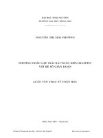 Phương pháp lặp giải bài toán biên elliptic với hệ số gián đoạn