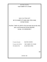 Nghiên cứu  thiết kế chế tạo bơm quặng chịu mòn đặc chủng phục vụ tuyển khoáng thay thế hàng nhập khẩu