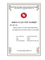 Thông tin bất cân xứng trên thị trường tài chính việt nam   thực trạng và giải pháp