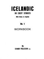 icelandic in easy stages no  1 workbook