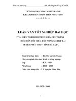 tìm hiểu tình hình thực hiện chủ trương dồn điền đổi thửa đất nông nghiệp tại huyện phúc thọ – tỉnh hà tây