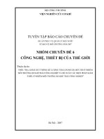 - Chuyên đề 6 : Công nghệ, thiết bị xử lý bụi do nguồn thải công nghiệp của thế giới