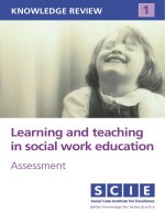 learning and teaching social work education