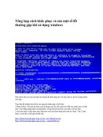 Tổng hợp cách khắc phục và sửa một số lỗi thường gặp khi sử dụng windows