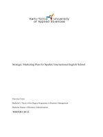 Strategic Marketing Plan for Sparkle International English School