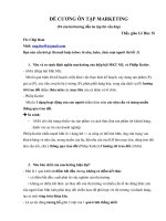 ĐỀ CƯƠNG ôn tập MARKETING