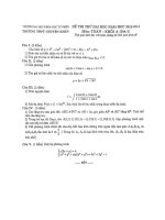 Đề thi thử toán năm 2014 trường chuyên KHTN