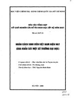 Nhân cách sinh viên việt nam hiện nay (qua khảo sát ở một số trường đại học)