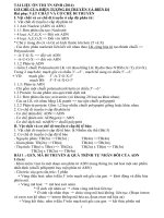 Tài liệu ôn thi tốt nghiệp môn Sinh học năm 2014