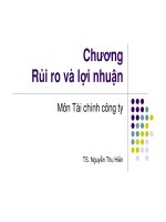 Bài giảng tài chính công ty chương 9   TS  nguyễn thu hiền