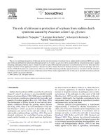 The role of chitosan in protection of soybean from sudden death syndrome caused by fusarium solani f  sp  glycines
