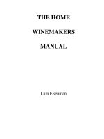 Hướng dẫn sản xuất rượu vang tại nhà