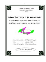 Báo cáo thực tập công tác kế toán tập hợp chi phí và tính giá thành sản phẩm  DNTN in HƯNG PHÁT quy nhơn