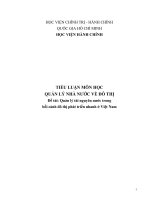 quản lý tài nguyên nước trong bối cảnh đô thị phát triển nhanh ở việt nam