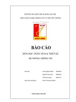 Báo cáo phân tích và thiết kế hệ thống thông tin