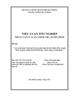 cải cách hành chính tại ủy ban nhân dân thị trấn minh đức, huyện thủy nguyên, thành phố hải phòng - thực trạng và giải pháp