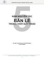 5 Nguyên tắc bán lẻ thời suy thoái