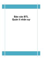 báo cáo bài tập lớn quản lí nhân sự
