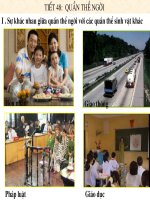 Giáo án sinh học 9 tham khảo Tiết 48 Quần thể ngườit