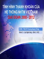 tình hình thanh khoản của .hệ thống ngân hàng thương mại việt nam .giai đoạn 2008 - 2012