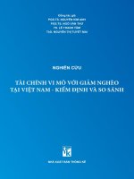 Nghiên cứu tài chính vi mô với giảm nghèo ở Việt nam. Kiểm định và so sánh