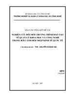 Nghiên cứu đổi mới chương trình đào tạo về quản lý khoa học và công nghệ trong bối cảnh hội nhập kinh tế quốc tế