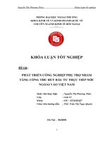 Phát triển công nghiệp phụ trợ nhằm tăng cường thu hút đầu tư trực tiếp nước ngoài vào việt nam