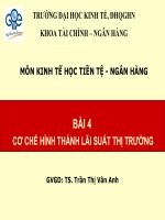 bài 4 cơ chế hình thành lãi suất thị trường