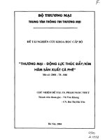 Thương mại  động lực thúc đẩy  kìm hãm sản xuất cà phê