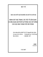 Đánh giá thực trạng, các yếu tố liên quan và ứng dụng giải pháp dự phòng vẹo cột sống cho học sinh thành phố hải phòng
