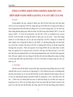 Tăng cường khả năng kháng khuẩn của hỗn hợp nano CuO/TiO2 VÀ CƠ CHẾ CỦA NÓ