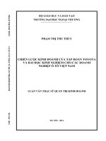 chiến lược kinh doanh của tập đoàn toyota và bài học kinh nghiệm cho các doanh nghiệp ô tô việt nam