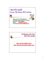 truyền khối trong kỹ thuật môi trường