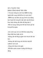 XỬ LÝ NƯỚC THẢI BẰNG CÔNG NGHỆ TIÊN TIẾN