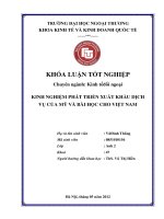 Kinh nghiệm phát triển xuất khẩu dịch vụ của Mỹ và bài học cho Việt nam (FTU)