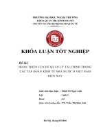 Khóa luận tốt nghiệp: Hoàn thiện cơ chế quản lý tài chính trong các tập đoàn kinh tế nhà nước ở Việt Nam hiện nay