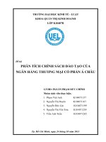 PHÂN TÍCH CHÍNH SÁCH ĐÀO TẠO CỦA NGÂN HÀNG THƯƠNG MẠI CỔ PHẦN Á CHÂU