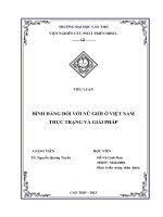 Bình đẳng đối với nữ giới ở Việt Nam - Thực trạng và giải pháp