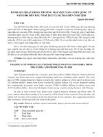 Đánh giá hoạt động thương mại việt nam - hàn quốc từ năm 1986 đến đầu năm 2012 và dự báo đến năm 2020