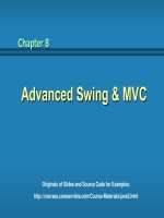 Chapter 8 Advanced Swing and MVC
