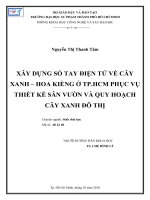 xây dựng sổ tay điện tử về cây xanh – hoa kiểng ở tp.hcm phục vụ thiết kế sân vườn và quy hoạch cây xanh đô thị