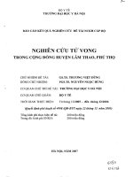 Nghiên cứu tử vong trong cộng đồng huyện lâm thao tỉnh phú thọ